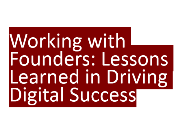 Working with Funders – Lessons learned in Driving Digital Success
